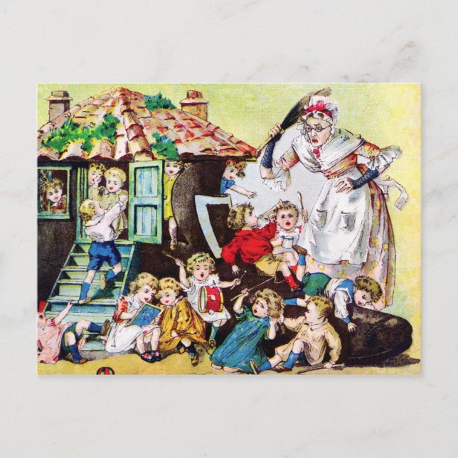 There Was an Old Woman Who Lived in a Shoe Postcard (Front)