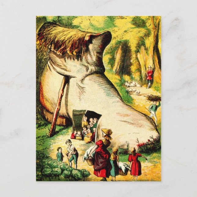 There Was an Old Woman Who Lived in a Shoe Postcard (Front)