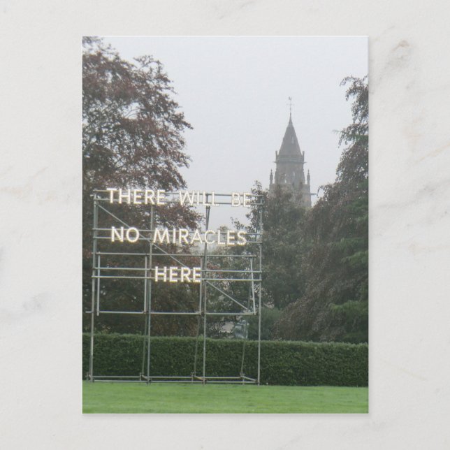 There Will Be No Miracles Here - Edinburgh Art Postcard (Front)