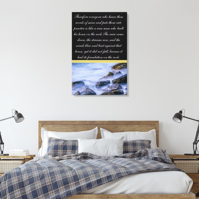 Therefore everyone who hears these words canvas print (Insitu(Bedroom))