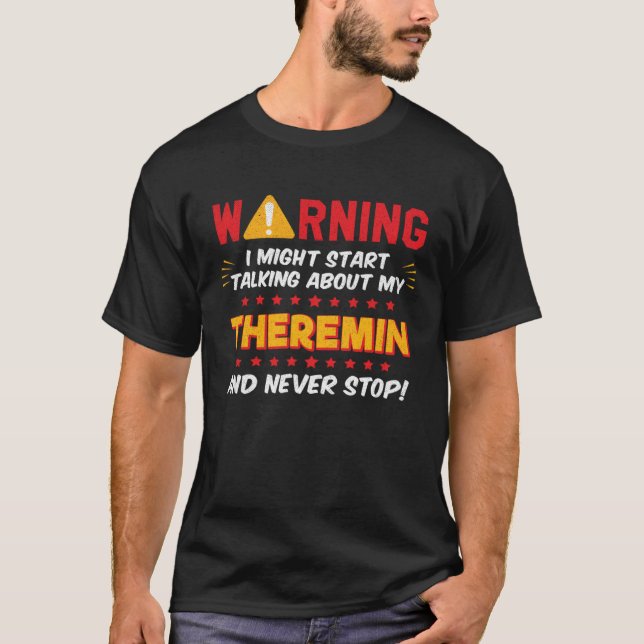 Theremin Musical Instrument Player Joke Graphic T-Shirt (Front)