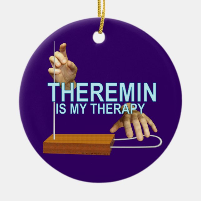 Theremin Therapy Ceramic Tree Decoration (Front)