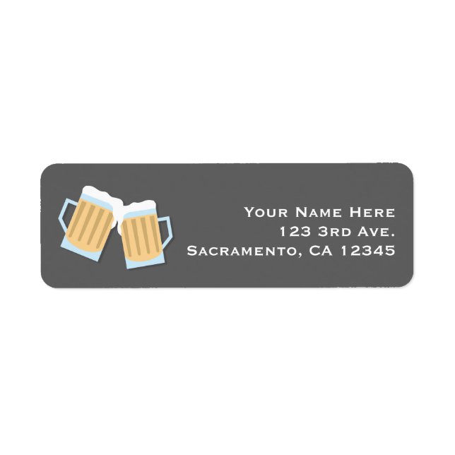 There's A Baby Brewing Beer Mugs Grey Shower (Front)