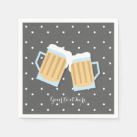 There's A Baby Brewing Beer Mugs Grey Shower