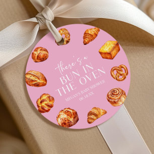 There's A Bun In The Oven Bread Baby Shower Favour Tags