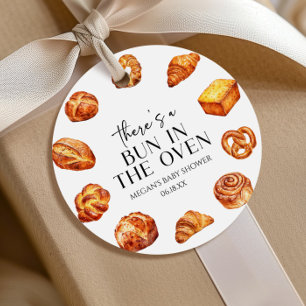 There's A Bun In The Oven Bread Baby Shower Favour Tags