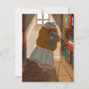 There's A Ghost Amongst The Bookshelves Again... Postcard