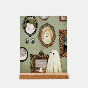 There's A Ghost In The Portrait Gallery Acrylic Sign