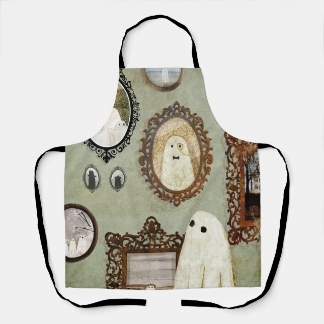 There's A Ghost In The Portrait Gallery Apron (Front)