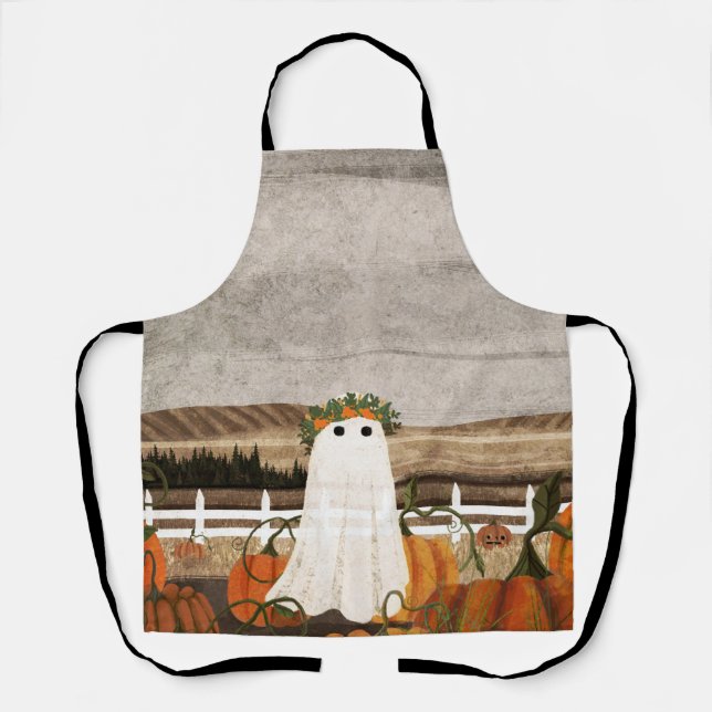There's A Ghost In The Pumpkin Patch Again Apron (Front)