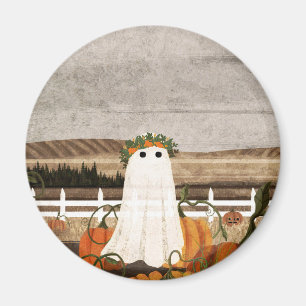 There's A Ghost In The Pumpkin Patch Again Magnet