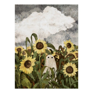 There's a ghost in the sunflower field again... poster