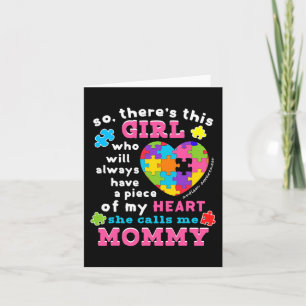 Theres a girl She calls me Mummy  Autism Awareness Card