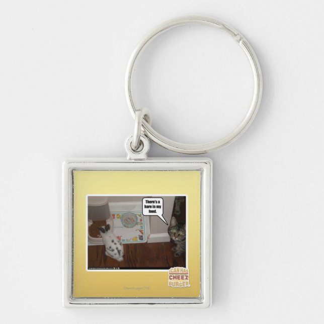 There's a hare in my food. key ring (Front)