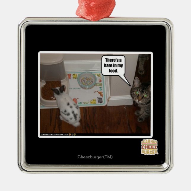 There's a hare in my food. metal tree decoration (Front)