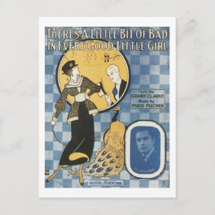 There's A Little Bit of Bad in Every Good Little G Postcard