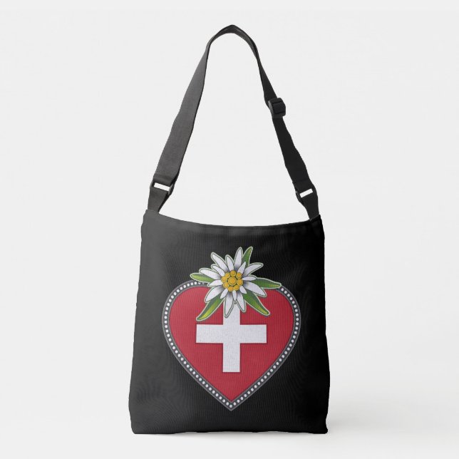 There's a Little Edelweiss in My Heart Crossbody Crossbody Bag (Front)