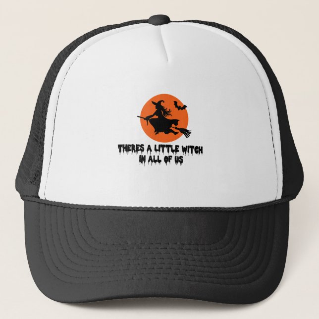 Theres A Little Witch in All of Us Practical Magic Trucker Hat (Front)