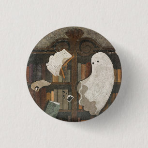 There's A Poltergeist In The Library 3 Cm Round Badge