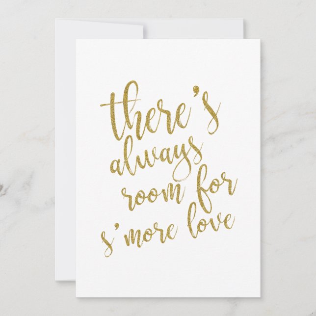 There's always room for s'more affordable sign invitation (Front)