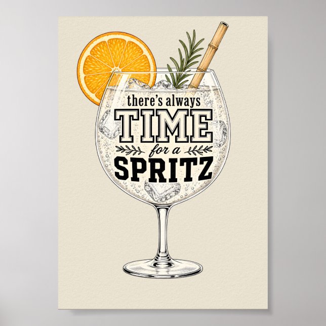 There's Always Time for a Spritz Poster (Front)