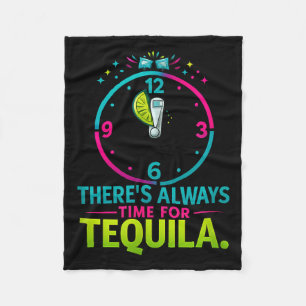 Theres always time for clock party crew fleece blanket
