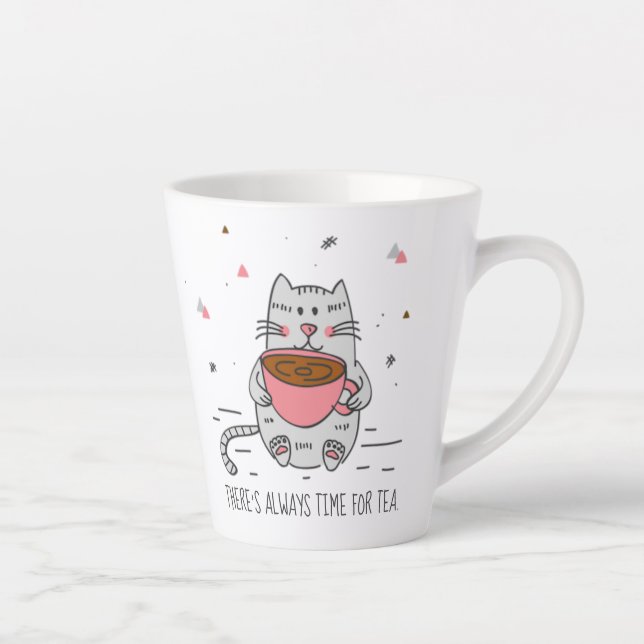 There's always time for tea, Cat Latte Mug (Right)