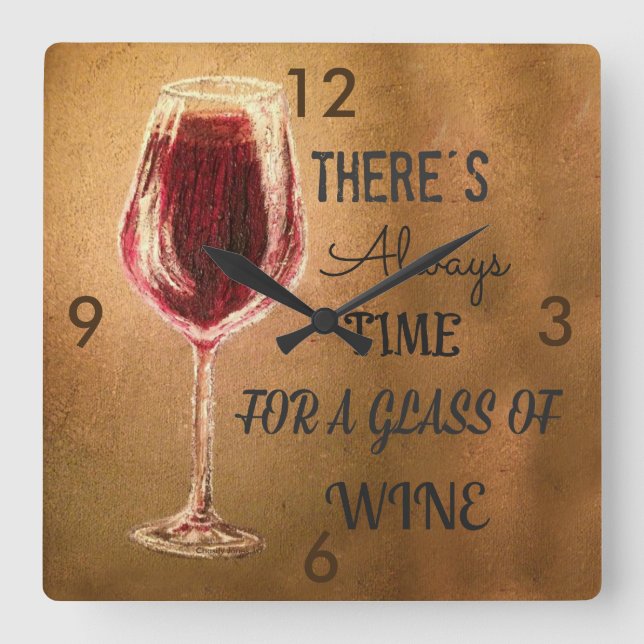 There's Always Time for Wine Clock (Front)