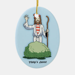 There's Jesus! Ceramic Tree Decoration