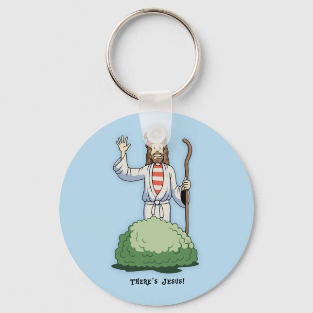 There's Jesus! Key Ring (Front)