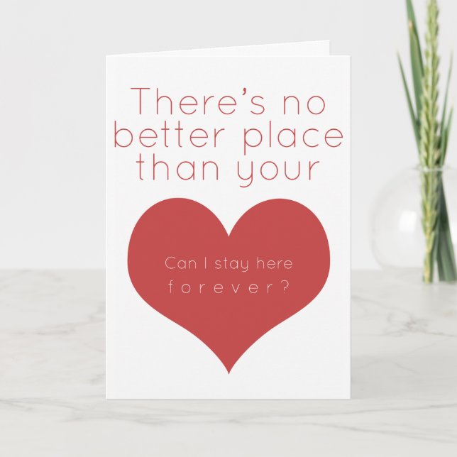 There's no better place than your heart (Red) Holiday Card (Front)