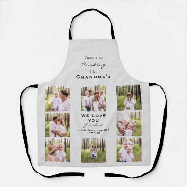 There's No Cooking Like Grandma's Collage Photo Apron (Front)