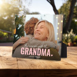 There's No One Quite Like GRANDMA' Photo Gift Plaque<br><div class="desc">Modern Custom Photo Plaque with the text 'There's no one quite like GRANDMA' featuring a combination of script and sans typography and a cute little heart. Personalise with the name of whom it's from. This Plaque would work for (grandpa, mother, father, sister etc). A precious keepsake gift for family members....</div>