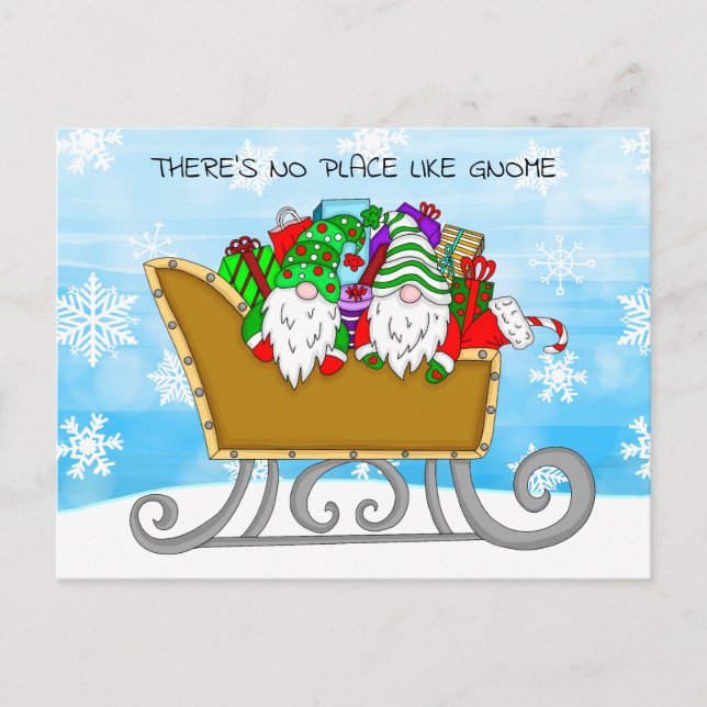There's No Place like Gnome, Christmas Card (Front)