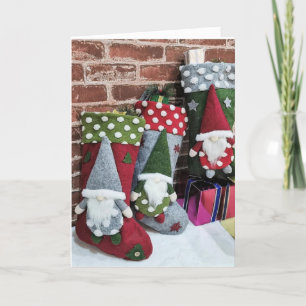 THERE'S NO PLACE LIKE GNOME FOR HOLIDAYS HOLIDAY CARD