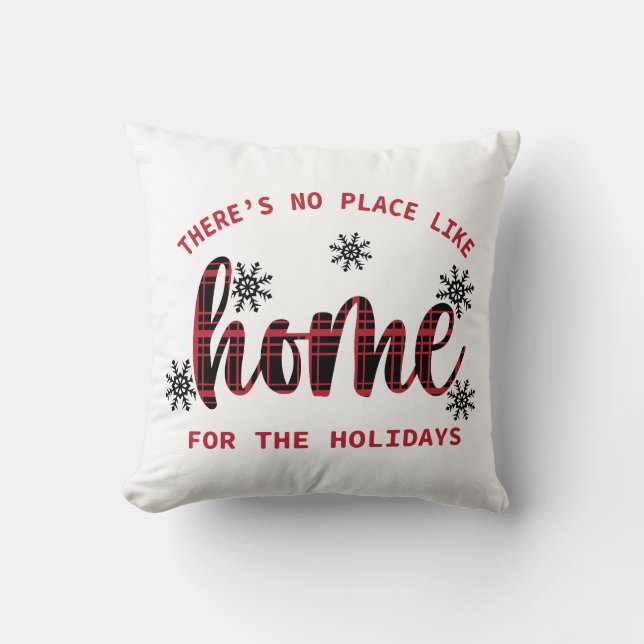 There's No Place Like Home For The Holidays Cushion (Front)