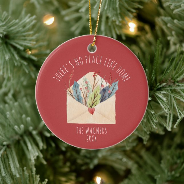 There's No Place Like Home Personalised Homeowners Ceramic Tree Decoration (Tree)