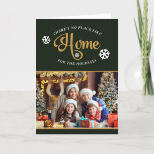 There's No Place Like Home Photo Christmas Holiday Card