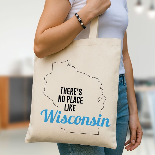 There's No Place Like Wisconsin Tote Bag, Mum Gift Bag (Creator Uploaded)