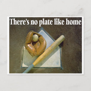 Theres No PLATE Like Home Postcard