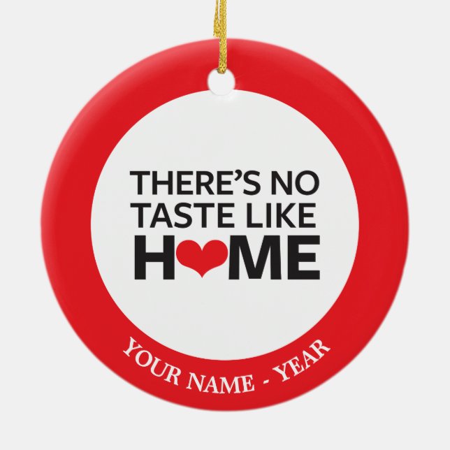 There's No Taste Like Home Ceramic Tree Decoration (Back)
