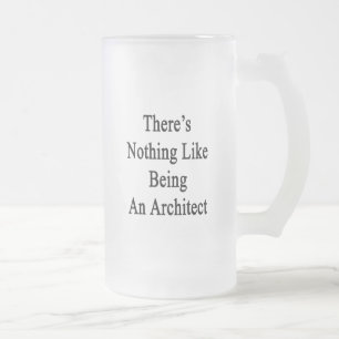 There's Nothing Like Being An Architect Frosted Glass Beer Mug