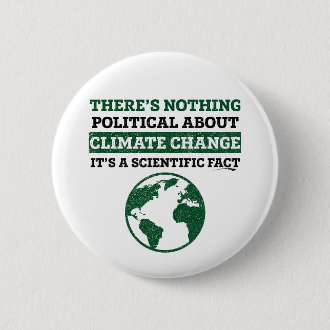 There's Nothing Political About Climate Change 6 Cm Round Badge (Front)