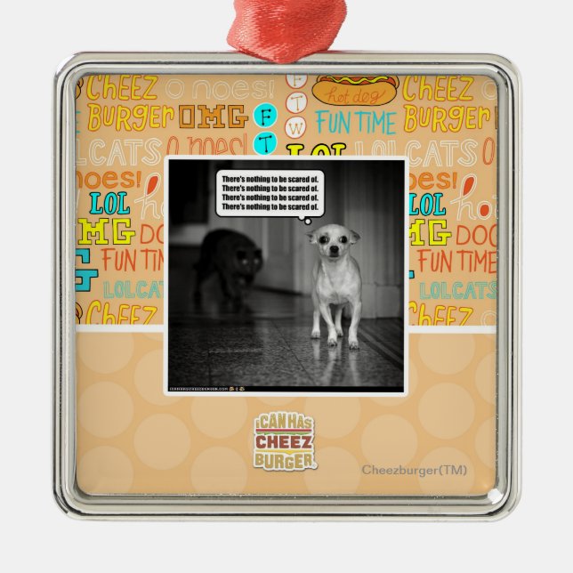 There's nothing to be scared of metal tree decoration (Front)