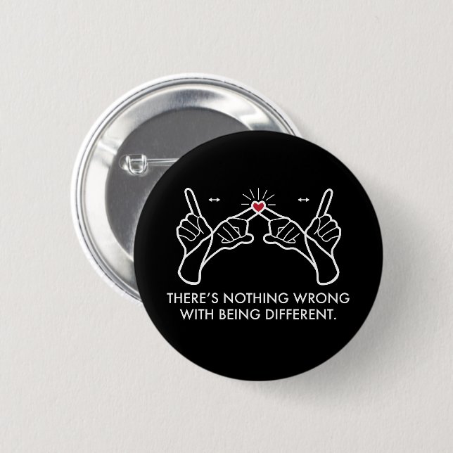 There's Nothing Wrong With Being Different 6 Cm Round Badge (Front & Back)