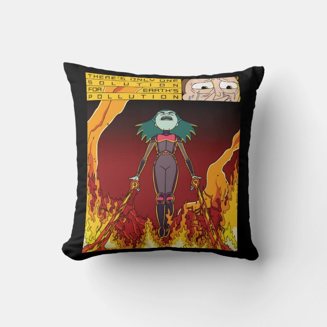 There's Only One Solution For Earth's Pollution Cushion (Front)