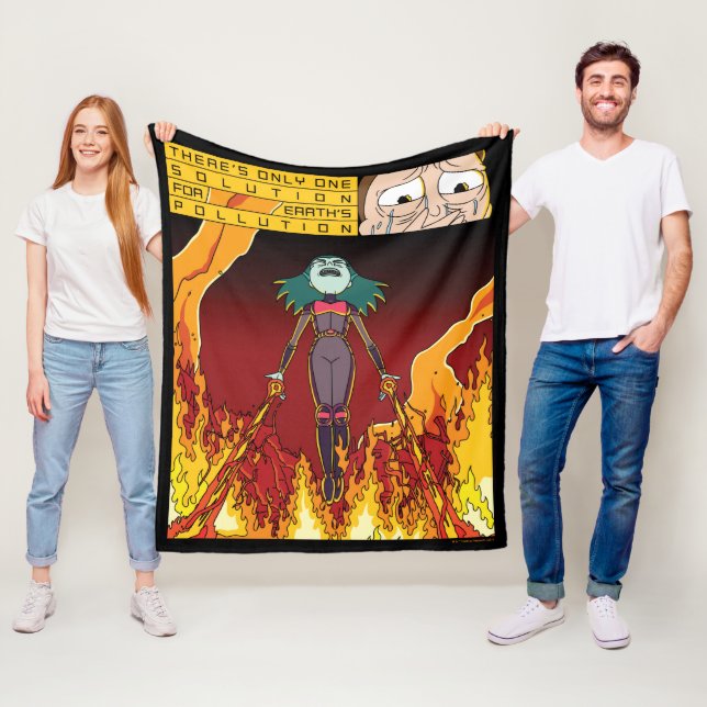 There's Only One Solution For Earth's Pollution Fleece Blanket (In Situ)