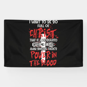 There's Power In Blood  Religious Christian Banner