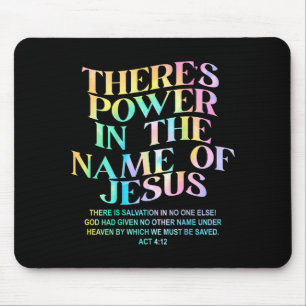 There's Power Name Jesus Christian Graphic Art Mouse Mat