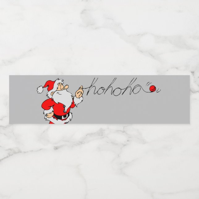 There's Some Ho Ho Ho's Santa Water Bottle Label (Single Label)